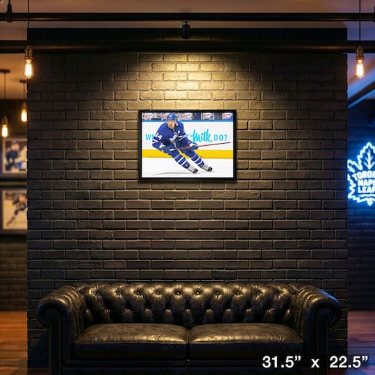 Auston Matthews Toronto Maple Leafs Framed 20" x 29" Skating Canvas 31.5" x 22.5"
